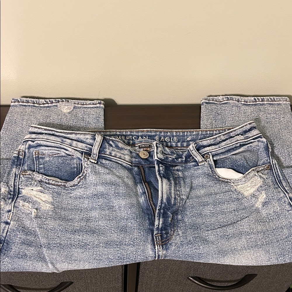 American Eagle Outfitters Light Blue Straight Leg Jeans